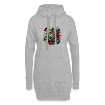 Schönes mathematisches Architektonisches Konstrukt - Hoodie-Kleid - Grau meliert - Vorne