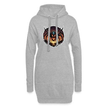 Araignée / Toile / Animal de compagnie / Reptile / Huit pattes - Sweat-shirt à capuche long Femme - gris chiné - Devant