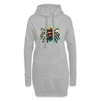 Araignée / Toile / Animal de compagnie / Reptile / Huit pattes - Sweat-shirt à capuche long Femme - gris chiné - Devant