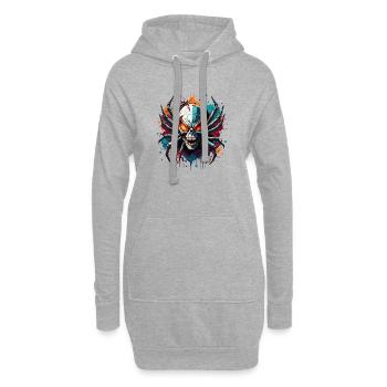 Araignée / Toile / Animal de compagnie / Reptile / Huit pattes - Sweat-shirt à capuche long Femme - gris chiné - Devant
