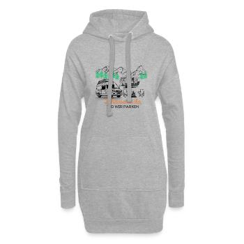 Zuahuse ist da, wo Wir Parken - Hoodie-Kleid - Grau meliert - Vorne