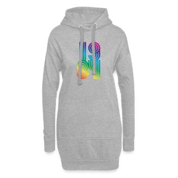 Millésime 1984 - Sweat-shirt à capuche long Femme - gris chiné - Devant
