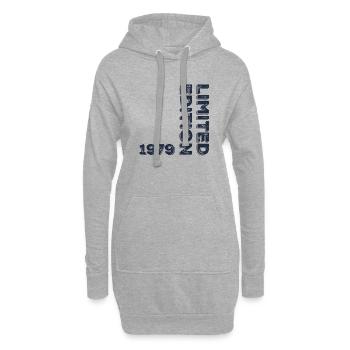 Millésime 1979 - Sweat-shirt à capuche long Femme - gris chiné - Devant