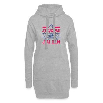 ULM J'peux pas j'ai avion ulm Pilote Voler Drôle - Sweat-shirt à capuche long Femme - gris chiné - Devant