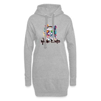 Kopfhörer / Audio / Musik / Klang / cool - Hoodie-Kleid - Grau meliert - Vorne