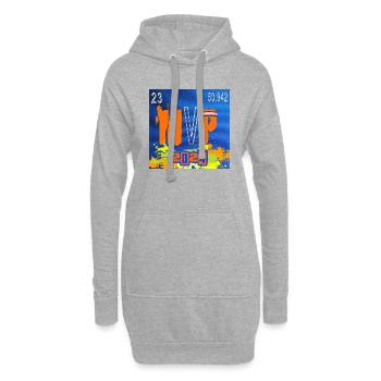 "Most Valuable Player 2024 "chemistry design - Sweat-shirt à capuche long Femme - gris chiné - Devant