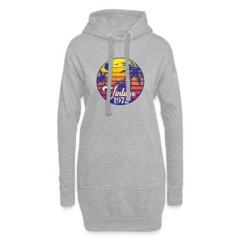 Vintage 1972 - Hoodie-Kleid - Grau meliert - Vorne