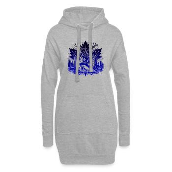Hockey Canada Hockey sur glace États-Unis club de hockey rondelle bâton - Sweat-shirt à capuche long Femme - gris chiné - Devant