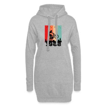 Millésime 1988 - Sweat-shirt à capuche long Femme - gris chiné - Devant