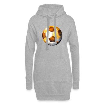 Fußball Ball Aquarell - Hoodie-Kleid - Grau meliert - Vorne