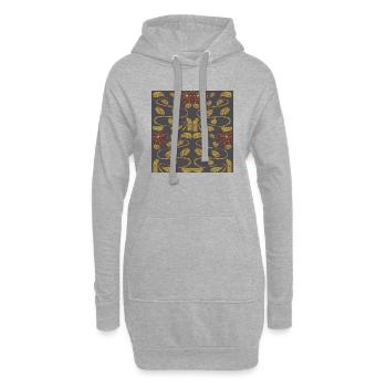 F37 - Sweat-shirt à capuche long Femme - gris chiné - Devant