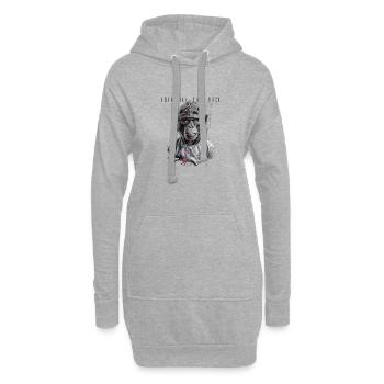 Rock Primate Biker - Hoodie-Kleid - Grau meliert - Vorne