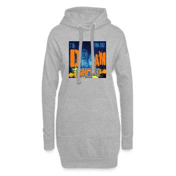 "DREAM SHAKE"-Design - Hoodie-Kleid - Grau meliert - Vorne