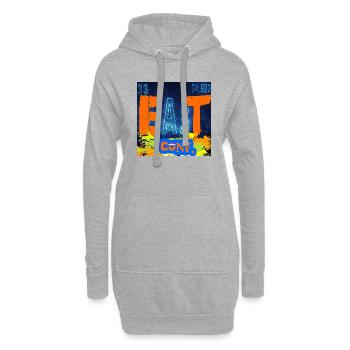 "EAST CONF" chemistry - Sweat-shirt à capuche long Femme - gris chiné - Devant