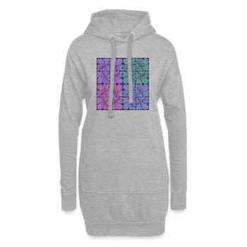 F44 - Sweat-shirt à capuche long Femme - gris chiné - Devant