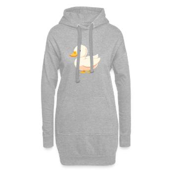 Bébé canard oie - Sweat-shirt à capuche long Femme - gris chiné - Devant