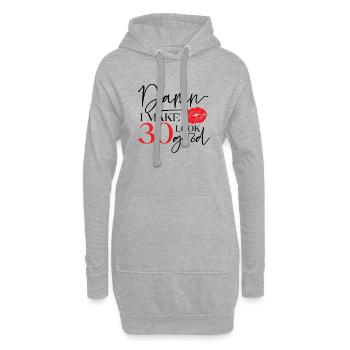 Make 30 Look Good - Hoodie-Kleid - Grau meliert - Vorne