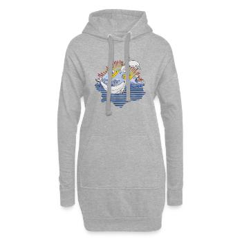 Delphine - Hoodie-Kleid - Grau meliert - Vorne