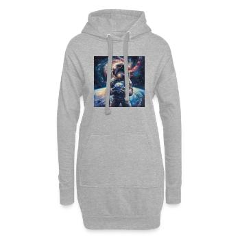 Astronautes Galaxie Espace Planète Espace Conception Spatiale - Sweat-shirt à capuche long Femme - gris chiné - Devant