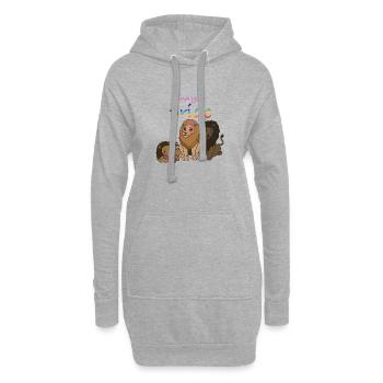 Pride Löwen Rudel, LGBTQIA+, Drag - Hoodie-Kleid - Grau meliert - Vorne