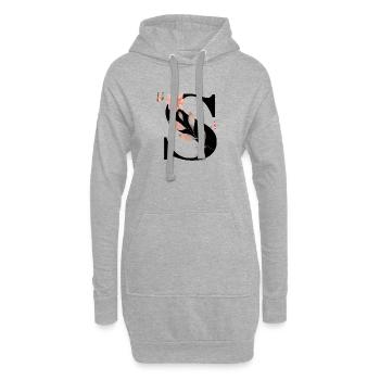 Lettre s fleurs sauvages aquarelles - Sweat-shirt à capuche long Femme - gris chiné - Devant