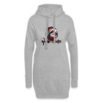 Kopfhörer / Audio / Musik / Klang / cool - Hoodie-Kleid - Grau meliert - Vorne