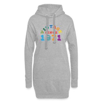 1971 Vintage - Hoodie-Kleid - Grau meliert - Vorne