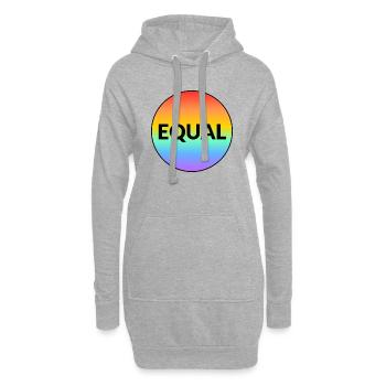 MOIS DE LA FIERTÉ LGBT ÉGALE - Sweat-shirt à capuche long Femme - gris chiné - Devant