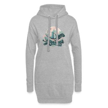 Meerweh mit Segler - Hoodie-Kleid - Grau meliert - Vorne