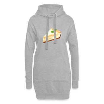 Belle illustration de gâteau au fromage - Sweat-shirt à capuche long Femme - gris chiné - Devant