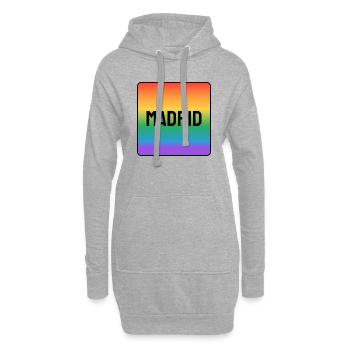 Schwules Madrid - Hoodie-Kleid - Grau meliert - Vorne