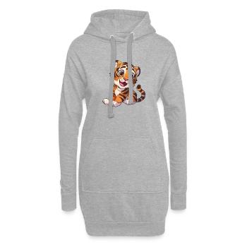 Süßer Tiger Welpe Für Tierliebhaber - Hoodie-Kleid - Grau meliert - Vorne