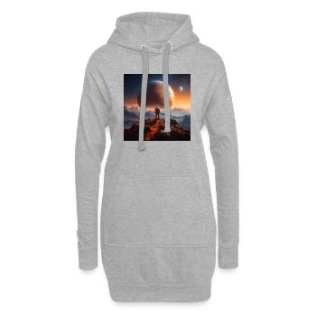 L’ascension de Charon au-dessus de Pluton Partie II - Sweat-shirt à capuche long Femme - gris chiné - Devant