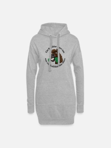 Pummelpony Nimmersatt Kaltblut - Hoodie-Kleid - Grau meliert