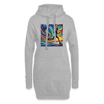 Fou 1 - Sweat-shirt à capuche long Femme - gris chiné - Devant