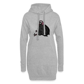 merle - Sweat-shirt à capuche long Femme - gris chiné - Devant