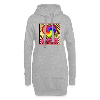 love - Hoodie-Kleid - Grau meliert - Vorne