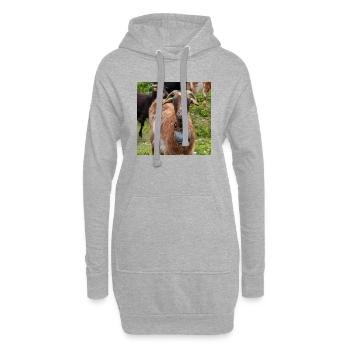 Bergziege im Nationalpark Park Insel Kos - Hoodie-Kleid - Grau meliert - Vorne