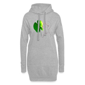 Blumen Frauen Mädchen Mode Design Kunst Weiblicher Stil - Hoodie-Kleid - Grau meliert - Vorne