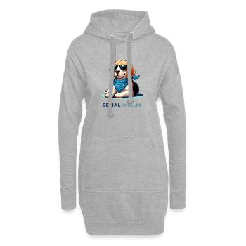 Beagle - Hoodie-Kleid - Grau meliert - Vorne