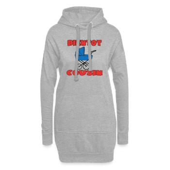 BIENTOT COUSIN - Sweat-shirt à capuche long Femme - gris chiné - Devant