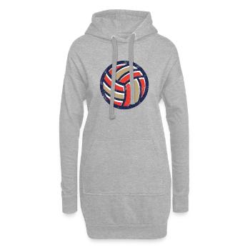 Volleyball Vintage - Hoodie-Kleid - Grau meliert - Vorne