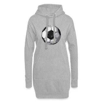 Fußball Ball Vintage - Hoodie-Kleid - Grau meliert - Vorne