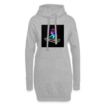DJ Chat Scratch - Hoodie-Kleid - Grau meliert - Vorne