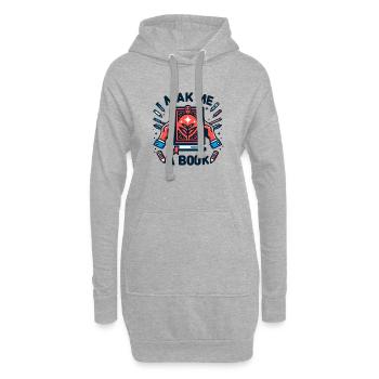 Make me a book - Hoodie Dress - heather grey - Front