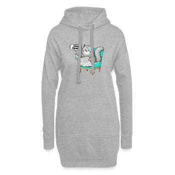 Daily Meows - Hoodie Dress - heather grey - Front