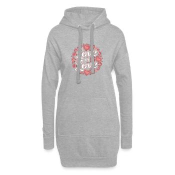 LIEBE IST LIEBE - Hoodie-Kleid - Grau meliert - Vorne