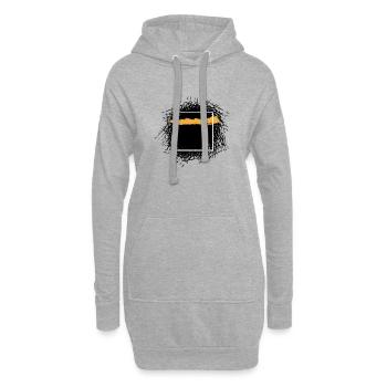 Abstract Kaaba - Hoodie-Kleid - Grau meliert - Vorne