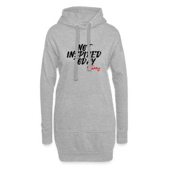 Not Inspired Today - Hoodie-Kleid - Grau meliert - Vorne