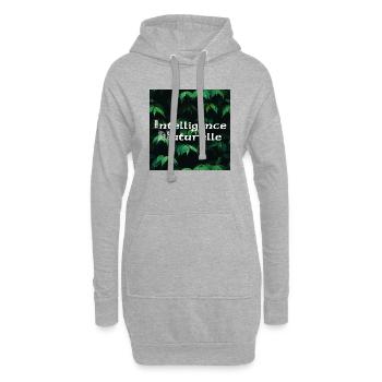 Natürliche künstliche Intelligenz - Hoodie-Kleid - Grau meliert - Vorne
